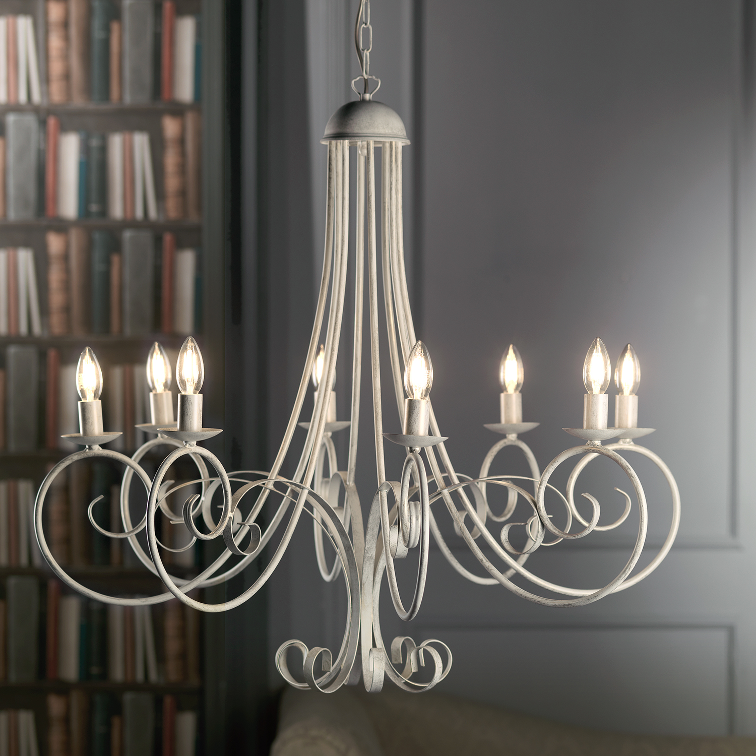 Lampadario 8 luci Pompei