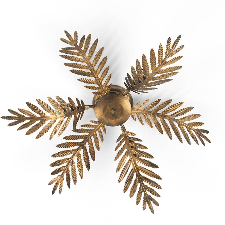 Plafoniera 3 luci Felce Bronzo