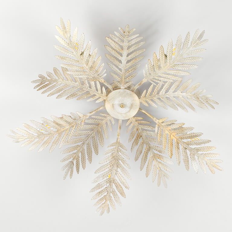 Plafoniera 5 luci Felce Avorio