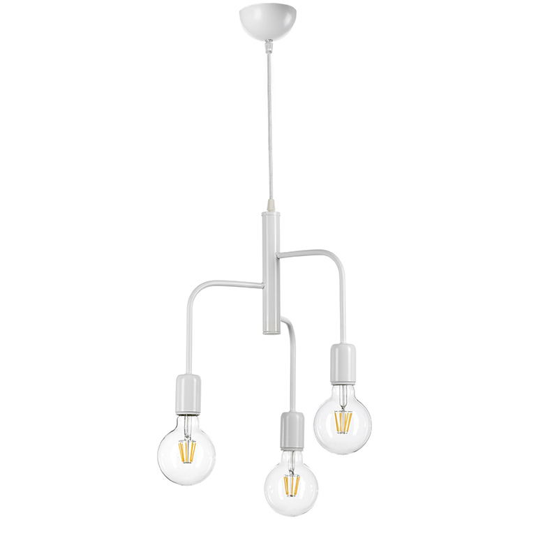 Sospensione 3 luci Mantis bianco