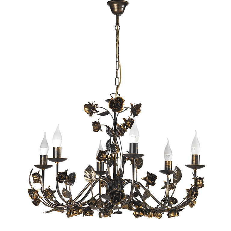 Lampadario Carolina bronzo