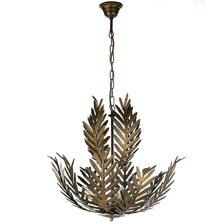 Lampadario Felce Bronzo