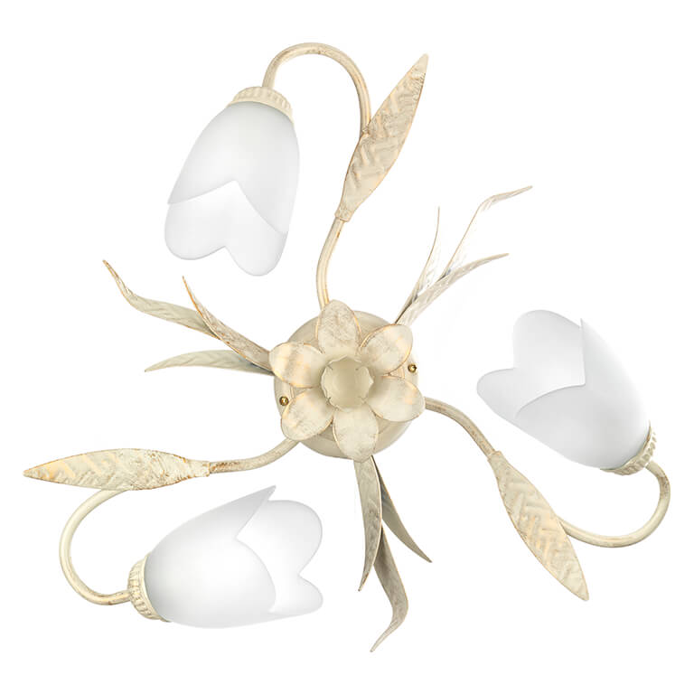 Plafoniera 3 luci Doppio Giro Avorio