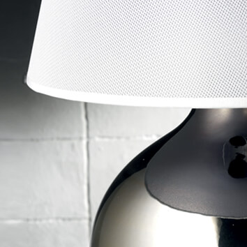 Lampada Sfera platino – Lampada con base in ceramica platino