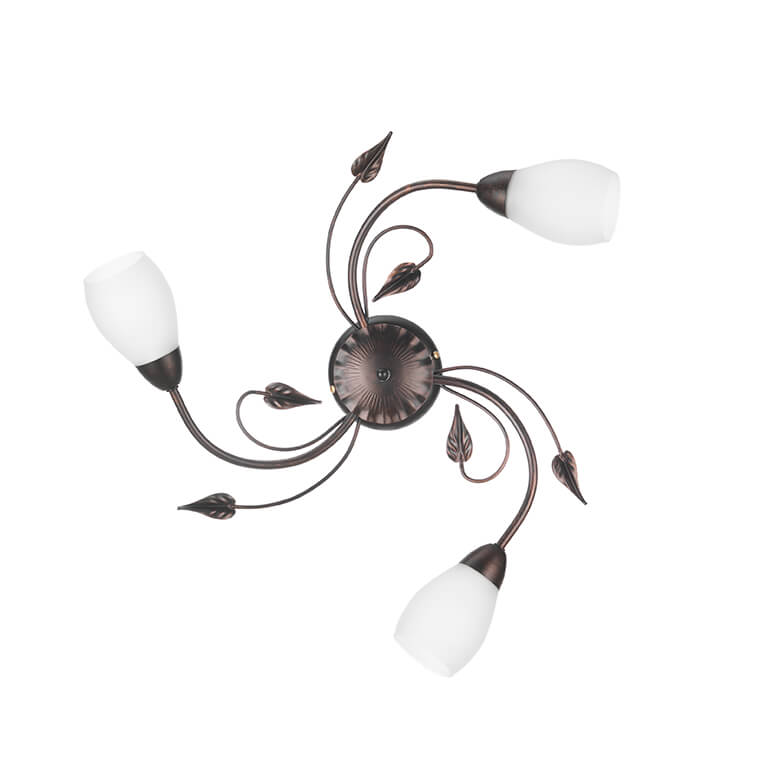 Plafoniera 3 luci Lia nero invecchiato