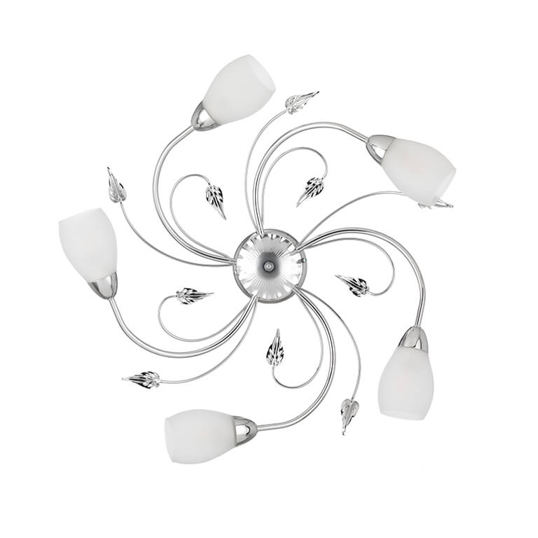 Plafoniera 5 luci Lia cromo