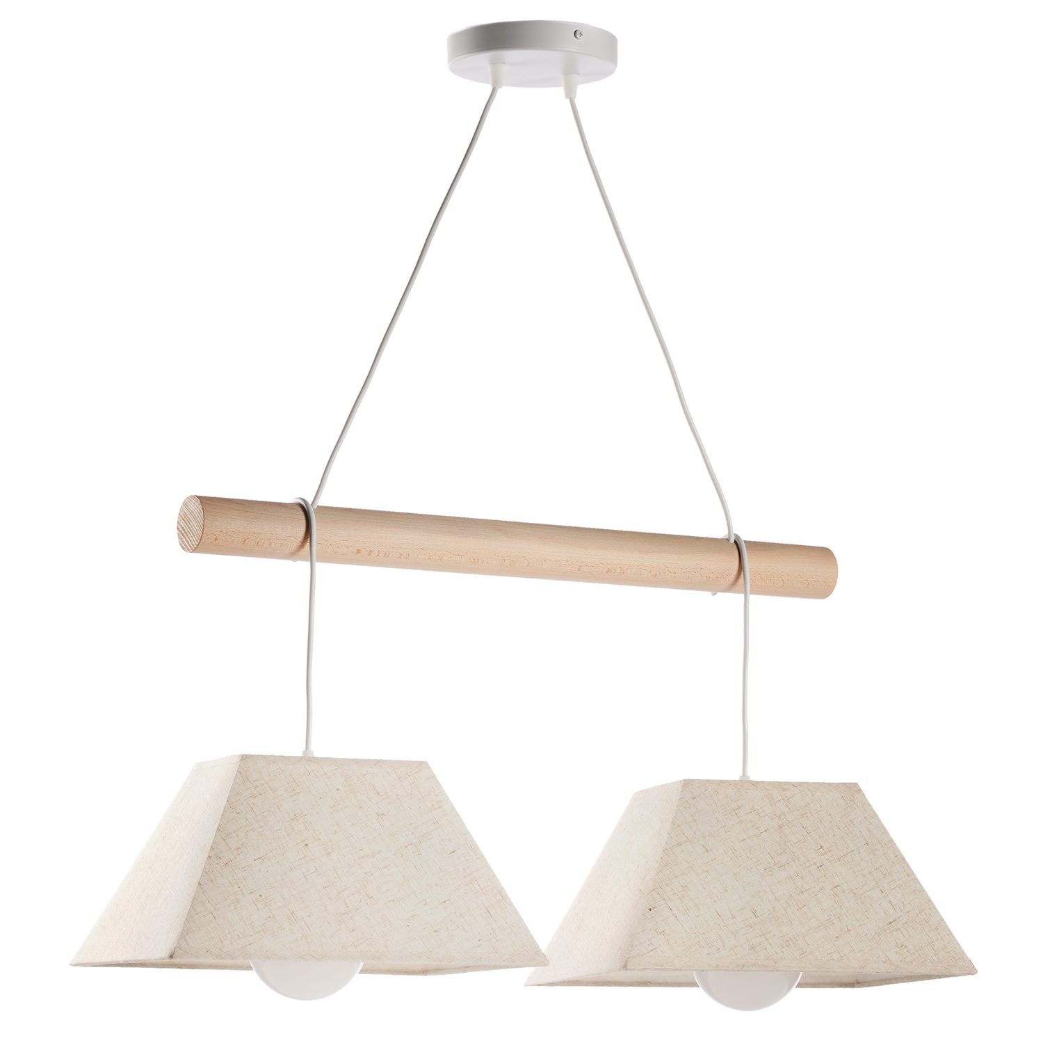 Sospensione Baldo Bianco con paralumi