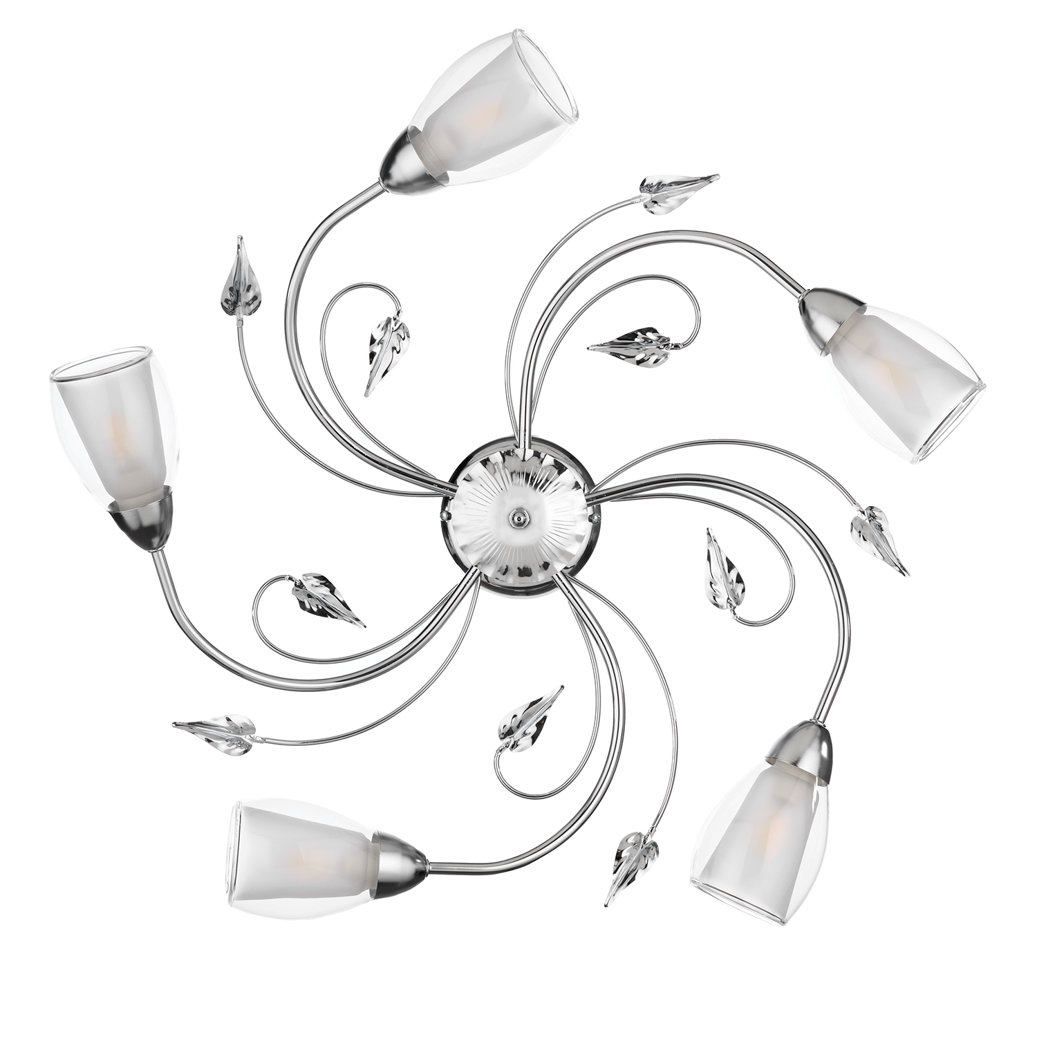 Plafoniera Liliana Cromo a 5 Luci