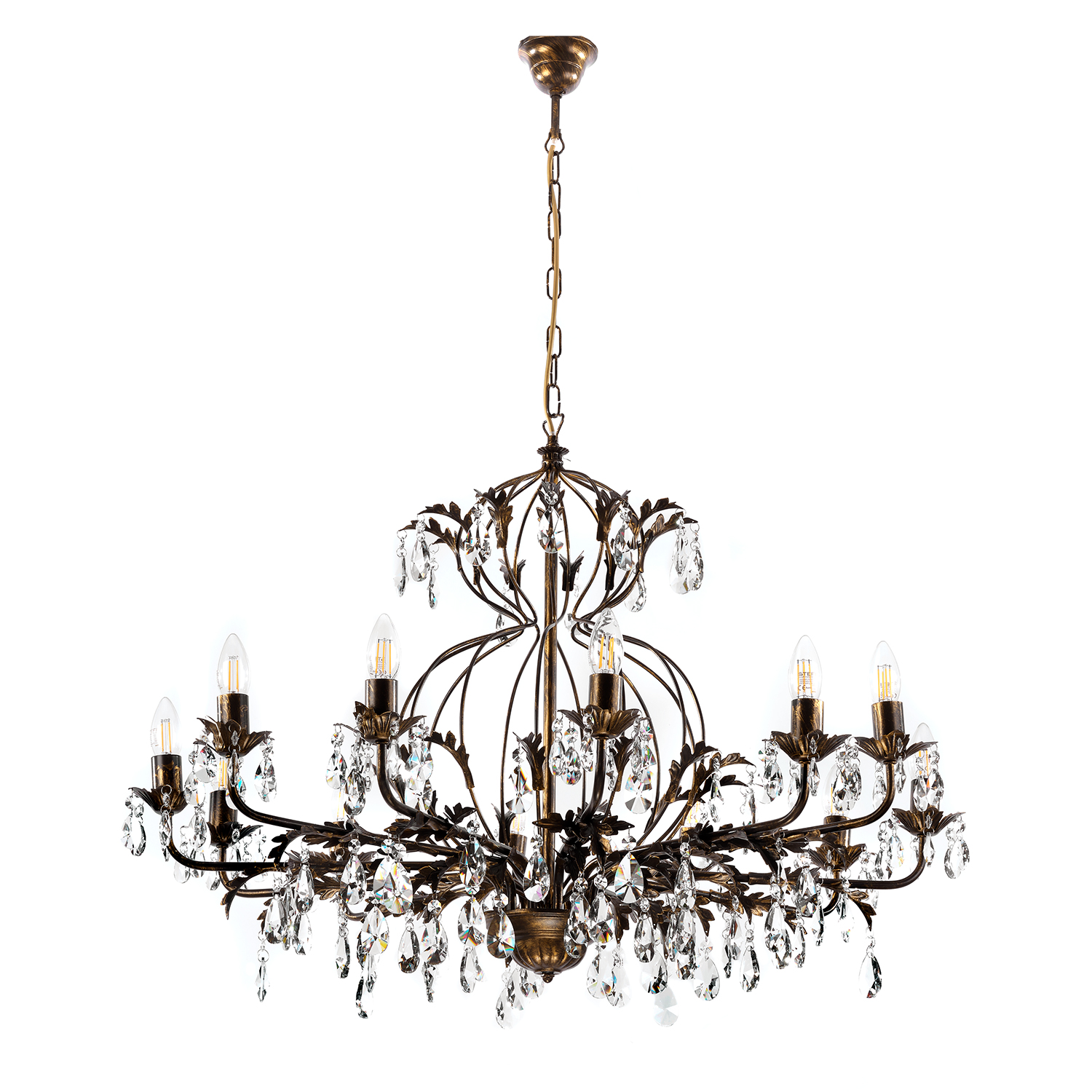 Lampadario Teresa Bronzo a 12 Luci